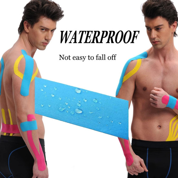 Кинезиологический тейп EasyFit Kinesio 5 см × 5 м, эластичный спортивный пластырь, черный