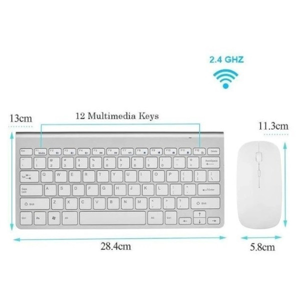 Беспроводной комплект клавиатура и мышь Webo WB-8066, 2.4 ГГц, USB-приемник