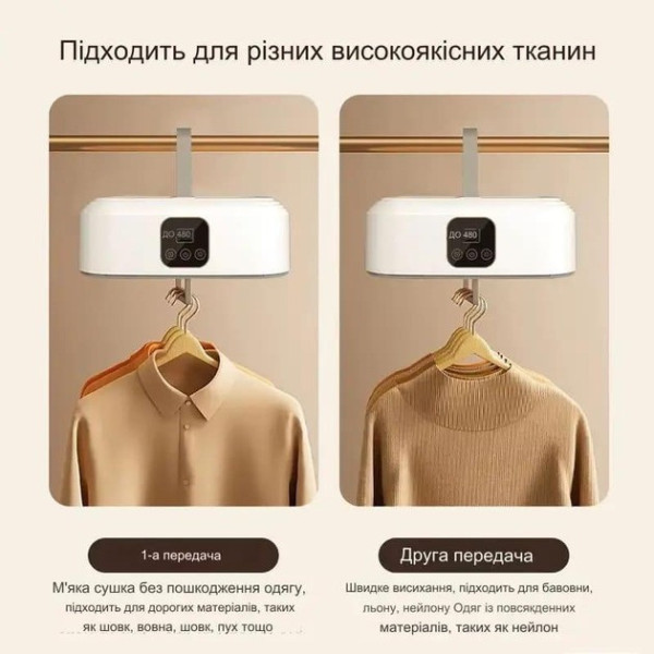 Подвесная электрическая сушилка для одежды GYJ-002 с чехлом, пультом и таймером, до 60 °C