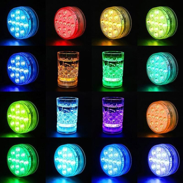 Светодиодная водонепроницаемая RGB лампа MAG-717 для бассейна с пультом ДУ, 12 цветов