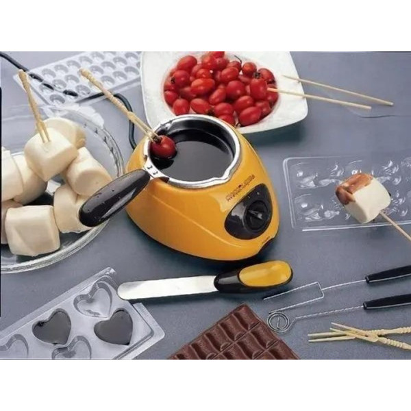 Электрический набор для шоколадного фондю Chocolate Fondue Set с формами и аксессуарами, 200 г