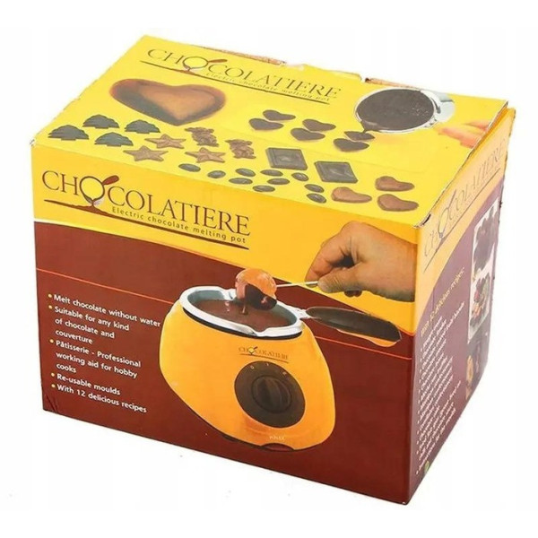 Электрический набор для шоколадного фондю Chocolate Fondue Set с формами и аксессуарами, 200 г