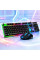 Проводной игровой комплект K518 Unitech с RGB-подсветкой клавиатура и мышь, черный
