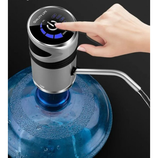 Автоматическая аккумуляторная помпа для воды Water Dispenser XL-129 с сенсорным управлением, серебристая