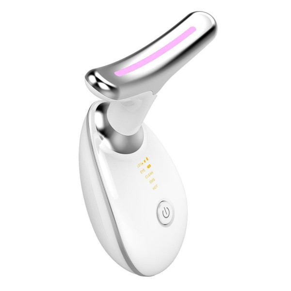 Микротоковый массажер для лица и шеи ES-1081 с EMS, подогревом и LED подсветкой