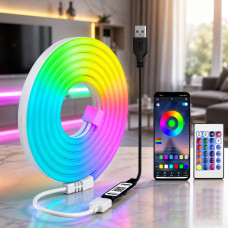 Умная неоновая LED-лента Gosund RTS0046 5 м с Wi-Fi, RGB и пультом управления