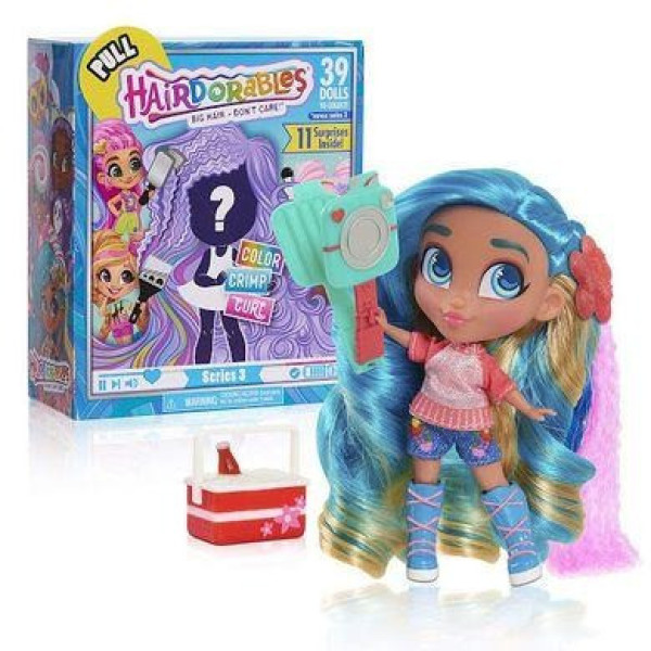Игрушка сюрприз модная кукла Hairdorables для создания причесок с 4 аксессуарами