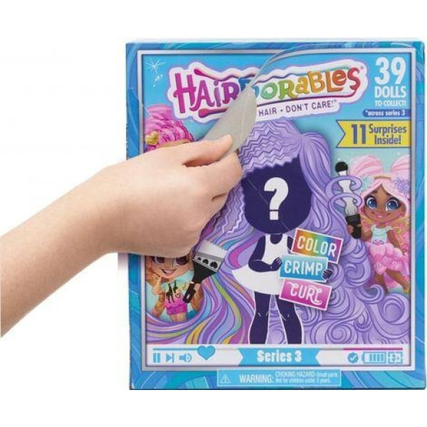Игрушка сюрприз модная кукла Hairdorables для создания причесок с 4 аксессуарами