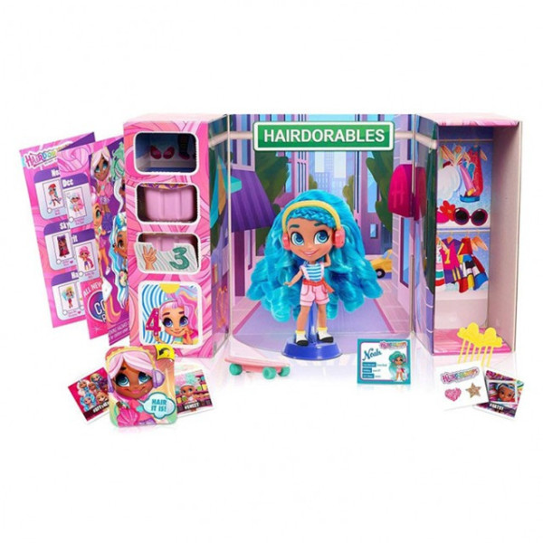 Игрушка сюрприз модная кукла Hairdorables для создания причесок с 4 аксессуарами
