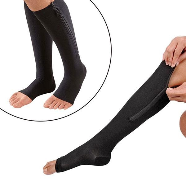Компрессионные гольфы Zip Sox L/XL на молнии с открытым носком