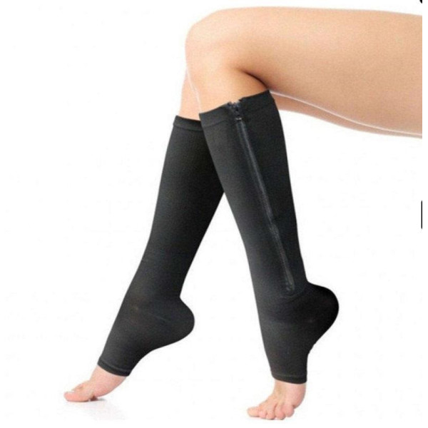 Компрессионные гольфы Zip Sox L/XL на молнии с открытым носком