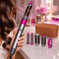 Фен мультистайлер 5 в 1 Hot Air Styler Hair Brush с 5 насадками и кейсом, 1000 Вт