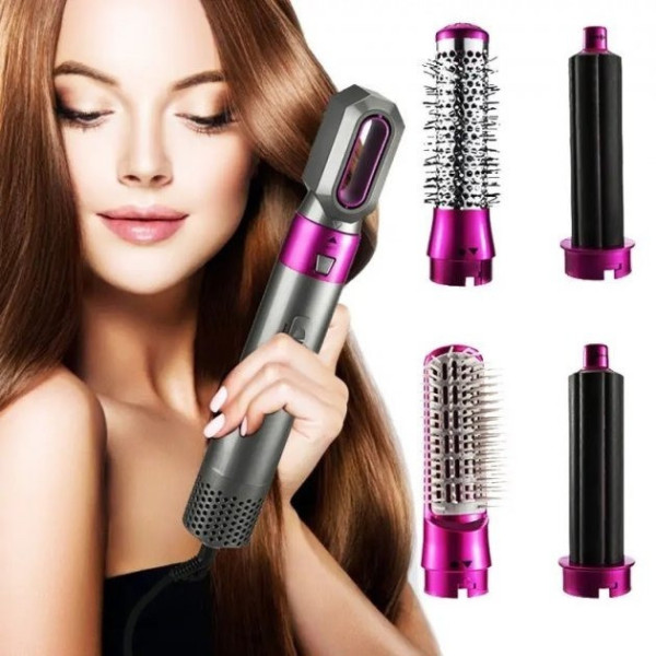 Стайлер 5 в 1 Hot Air Styler для сушки, завивки и выпрямления волос, 1000 Вт