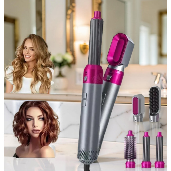 Стайлер 5 в 1 Hot Air Styler для сушки, завивки и выпрямления волос, 1000 Вт