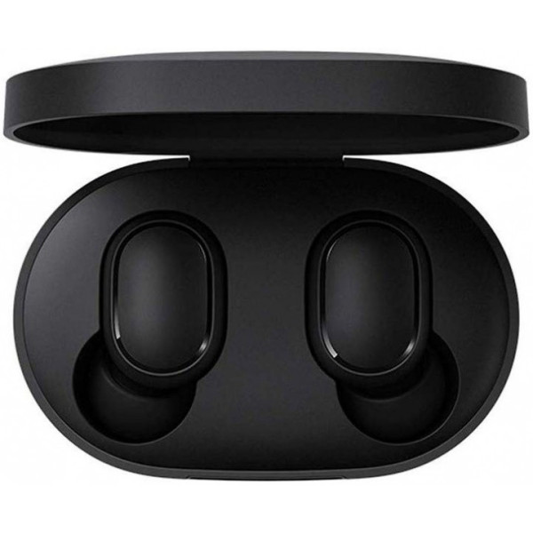Беспроводные вакуумные наушники AirDots Black TWS Bluetooth с микрофоном и зарядным кейсом