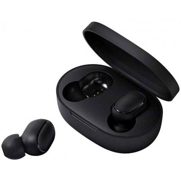 Беспроводные вакуумные наушники AirDots Black TWS Bluetooth с микрофоном и зарядным кейсом