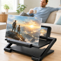 Складная подставка увеличитель экрана для телефона с линзой Fresnel HD, регулируемая