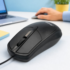 Проводная компьютерная мышь Jedel CP72 USB с оптическим сенсором 1000 DPI, черная
