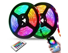 Комплект светодиодная RGB Led лента 5 м 5050 с блоком и пультом управления